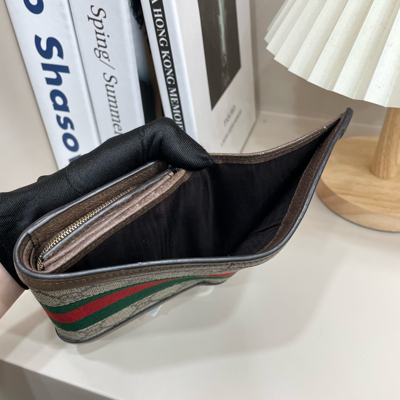 Gucci Ophidia 老花帆布掀蓋短夾-7