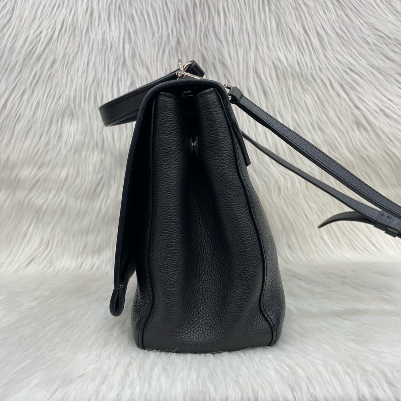 Louis Vuitton M50250黑牛皮銀轉扣Lockme II兩用包-3