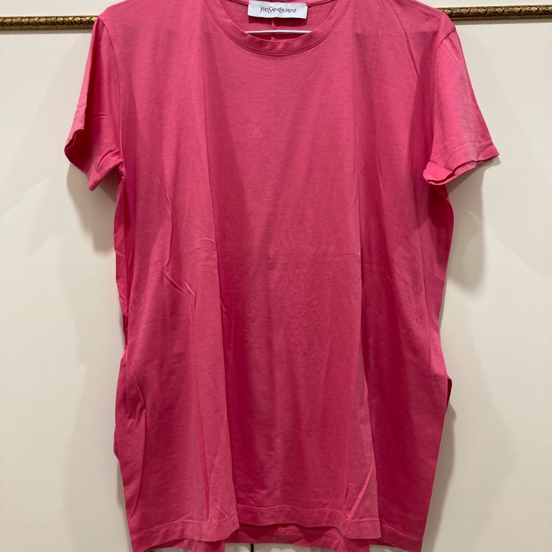 YSL桃紅色T-shirt-0