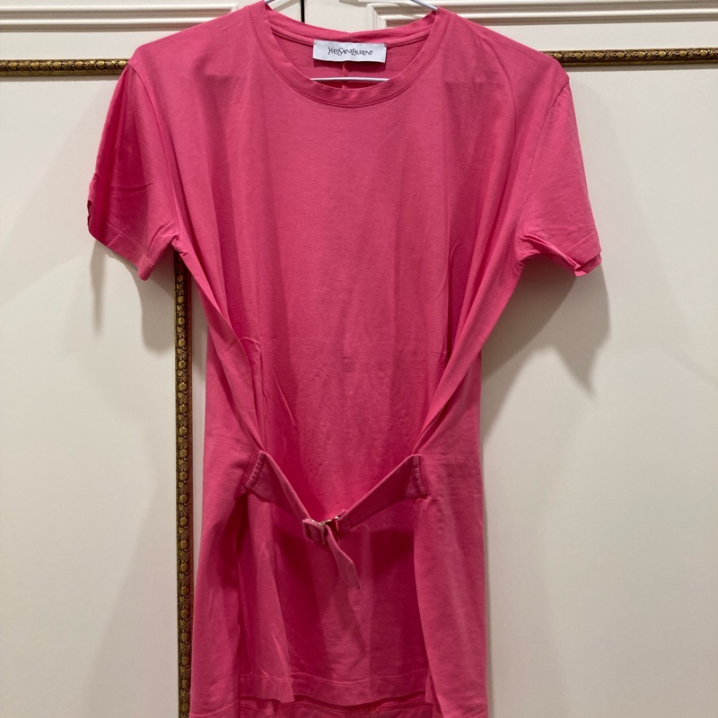 YSL桃紅色T-shirt-2
