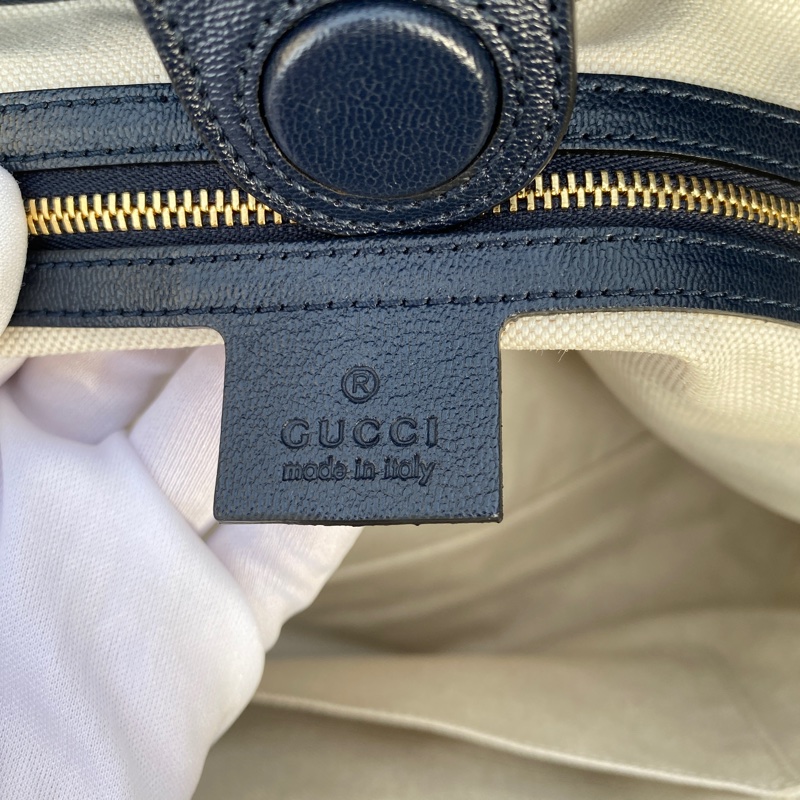 全新Gucci綠紅綠咖啡草編拼全皮托特購物包631685-5