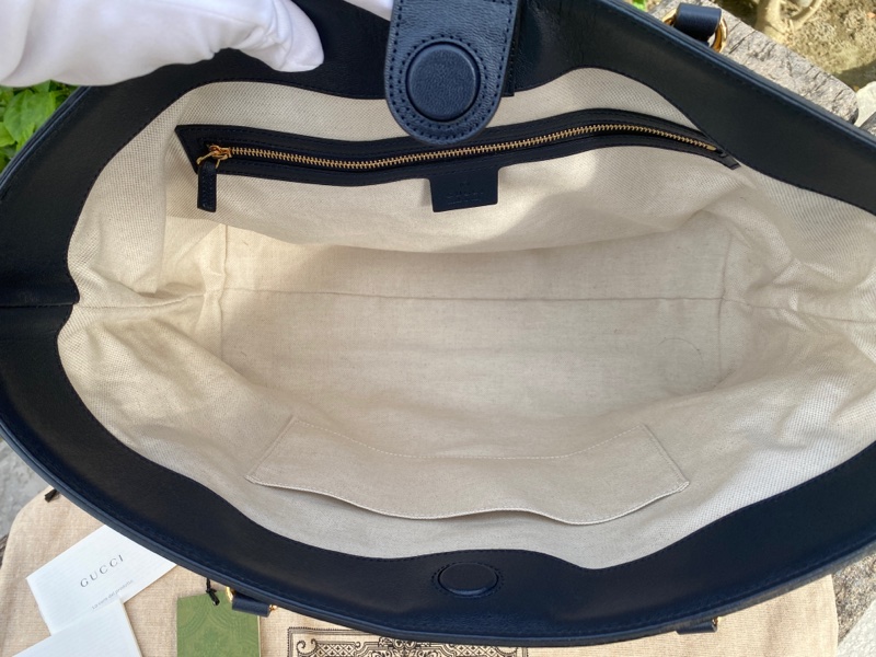 全新Gucci綠紅綠咖啡草編拼全皮托特購物包631685-8