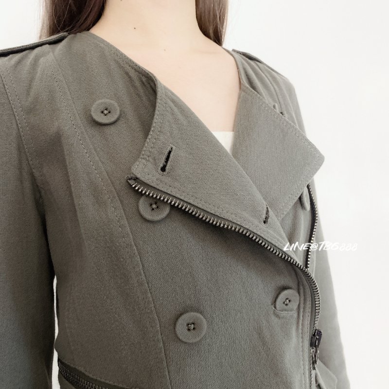 3.1 Phillip Lim 雙排扣層次機車外套 灰-1