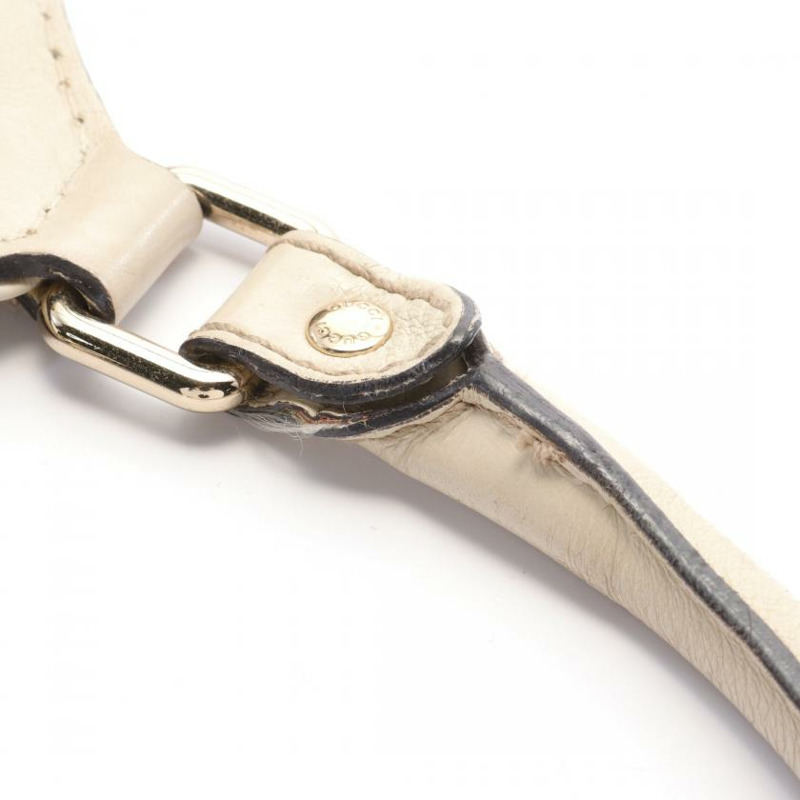 【日本直送】 中古GUCCI[B]蘇基 GG帆布 手包 帆布 皮革 淺褐色 象牙色-4