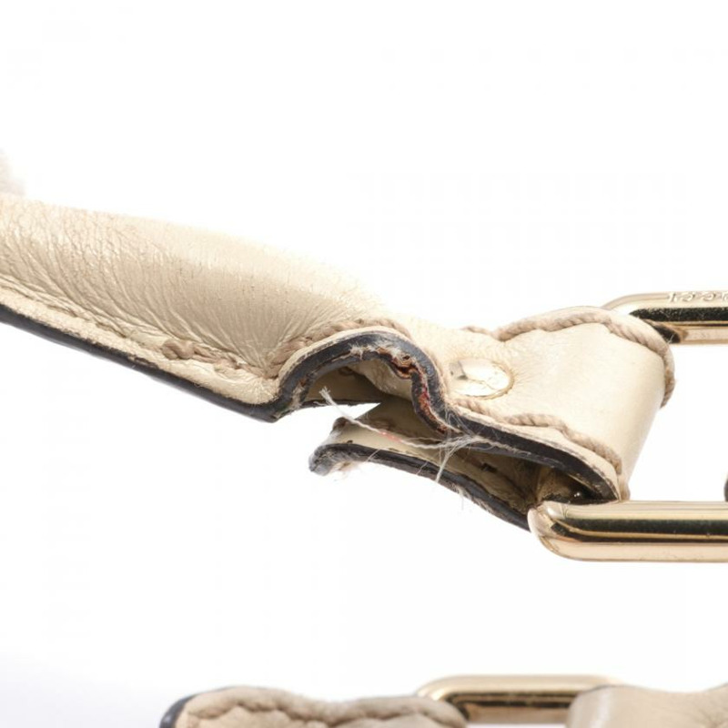 【日本直送】 中古GUCCI[B]蘇基 GG帆布 手包 帆布 皮革 淺褐色 象牙色-5