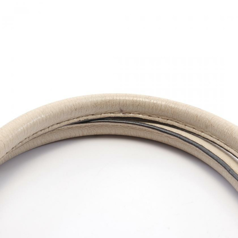 【日本直送】 中古GUCCI[B]蘇基 GG帆布 手包 帆布 皮革 淺褐色 象牙色-8