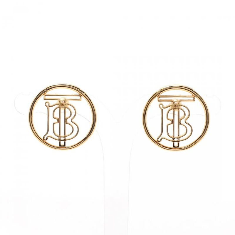 【日本直送】 中古BURBERRY[B]TB老花 耳釘 鍍金 金色-0