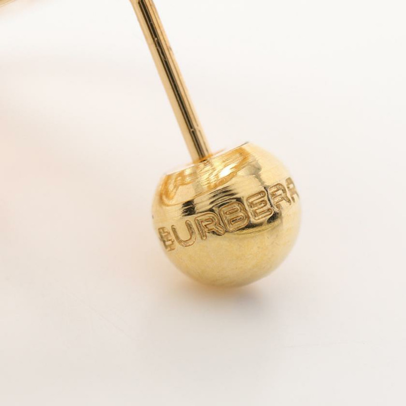 【日本直送】 中古BURBERRY[B]TB老花 耳釘 鍍金 金色-2