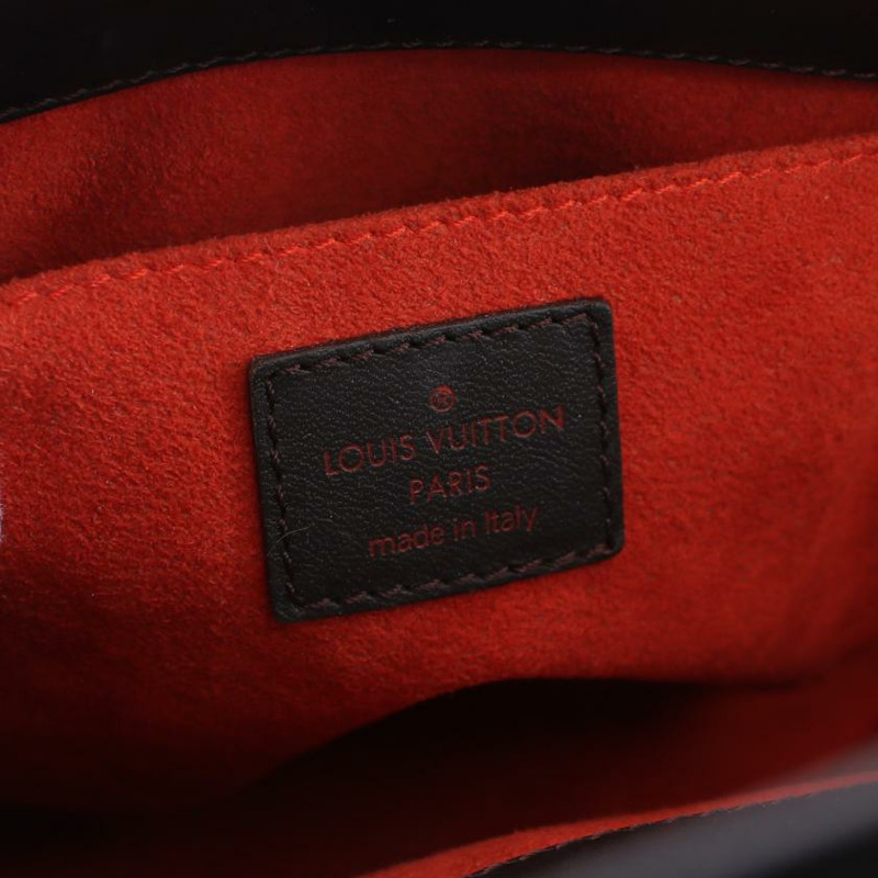 【日本直送】 中古LOUIS VUITTON[A]Impala 棋盤格Sauvage 手提包 初生小牛胎皮 真皮 米色 深棕色-3