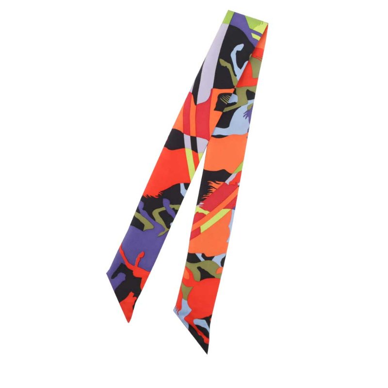 HERMES 馬剪影圖案Twilly(單條)(多色)-1