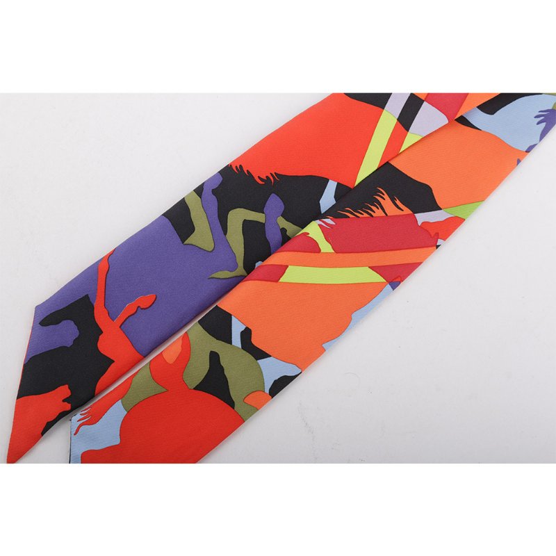 HERMES 馬剪影圖案Twilly(單條)(多色)-3