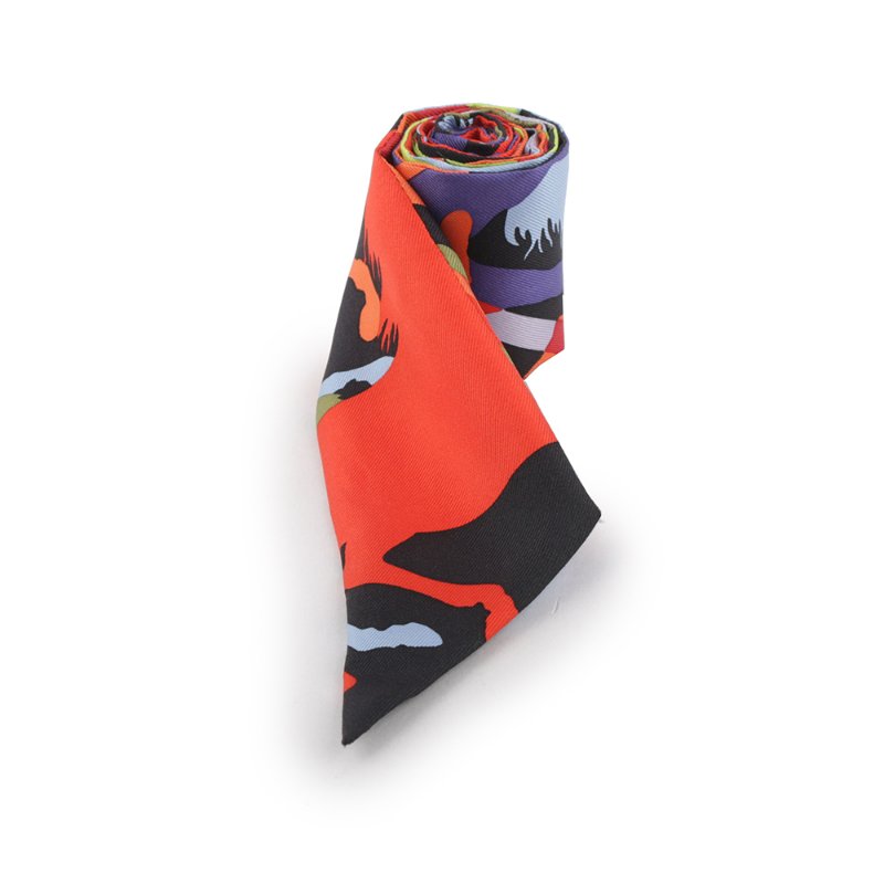 HERMES 馬剪影圖案Twilly(單條)(多色)-4