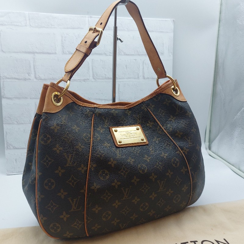 LOUIS VUITTON
 Monogram 帆布 系列金釦肩 包 GALLIERA 南瓜包 。-2