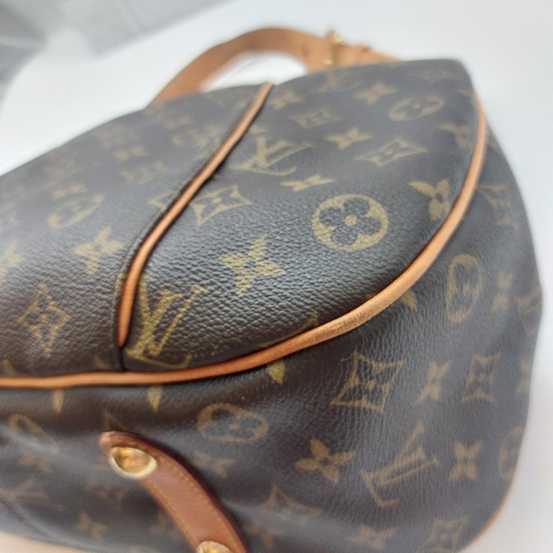 LOUIS VUITTON
 Monogram 帆布 系列金釦肩 包 GALLIERA 南瓜包 。-8