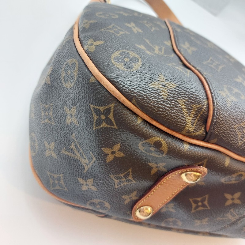LOUIS VUITTON
 Monogram 帆布 系列金釦肩 包 GALLIERA 南瓜包 。-9
