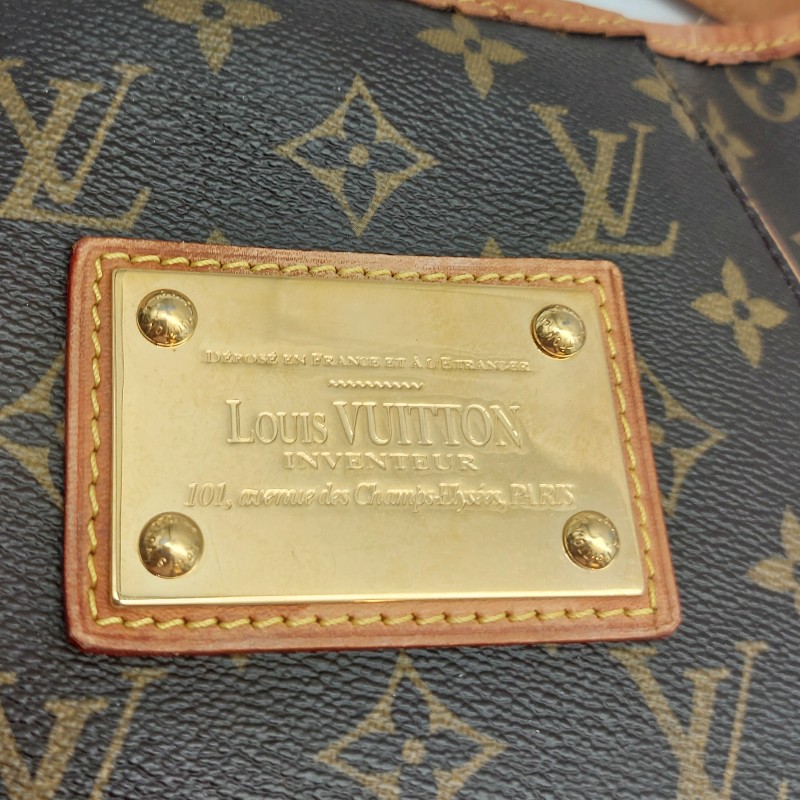 LOUIS VUITTON
 Monogram 帆布 系列金釦肩 包 GALLIERA 南瓜包 。-16