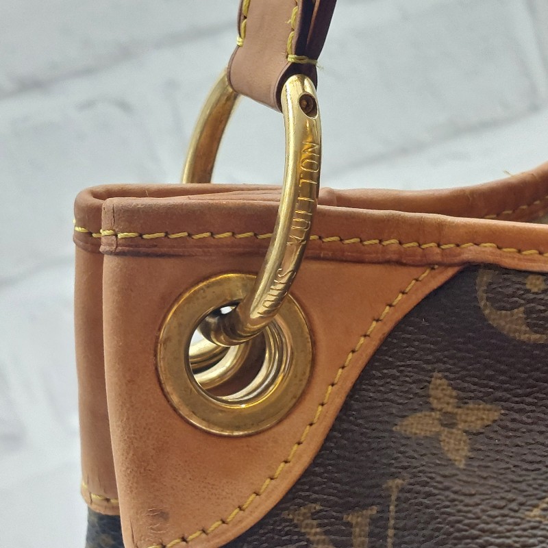 LOUIS VUITTON
 Monogram 帆布 系列金釦肩 包 GALLIERA 南瓜包 。-17