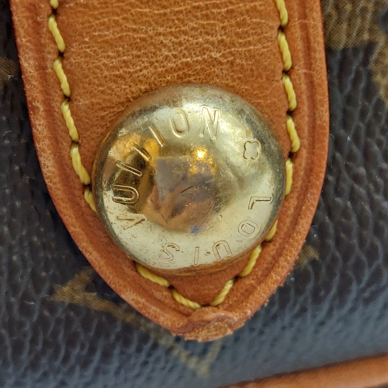 LOUIS VUITTON
 Monogram 帆布 系列金釦肩 包 GALLIERA 南瓜包 。-19