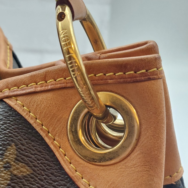 LOUIS VUITTON
 Monogram 帆布 系列金釦肩 包 GALLIERA 南瓜包 。-20