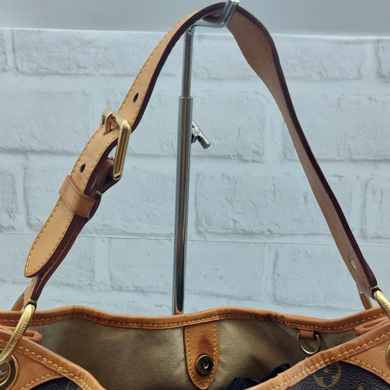 LOUIS VUITTON
 Monogram 帆布 系列金釦肩 包 GALLIERA 南瓜包 。-21