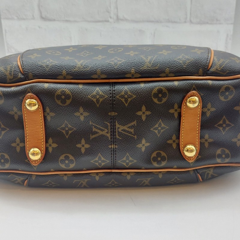 LOUIS VUITTON
 Monogram 帆布 系列金釦肩 包 GALLIERA 南瓜包 。-22