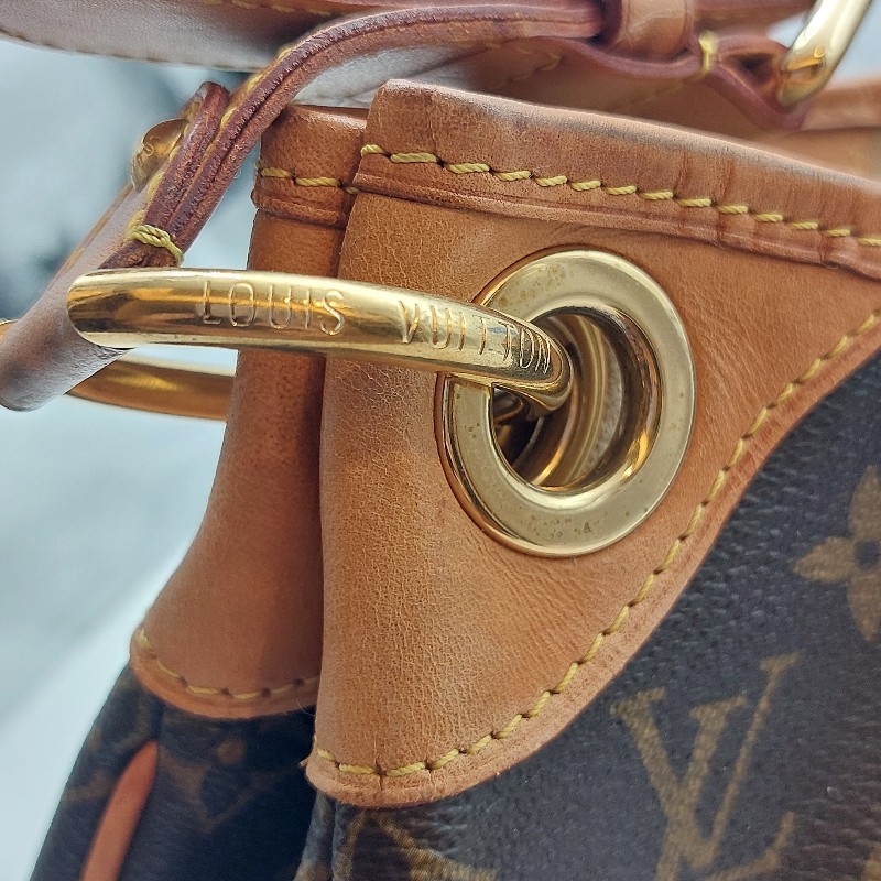 LOUIS VUITTON
 Monogram 帆布 系列金釦肩 包 GALLIERA 南瓜包 。-28