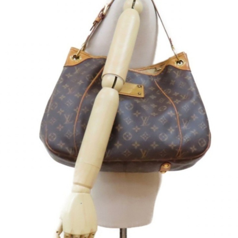 LOUIS VUITTON
 Monogram 帆布 系列金釦肩 包 GALLIERA 南瓜包 。-36