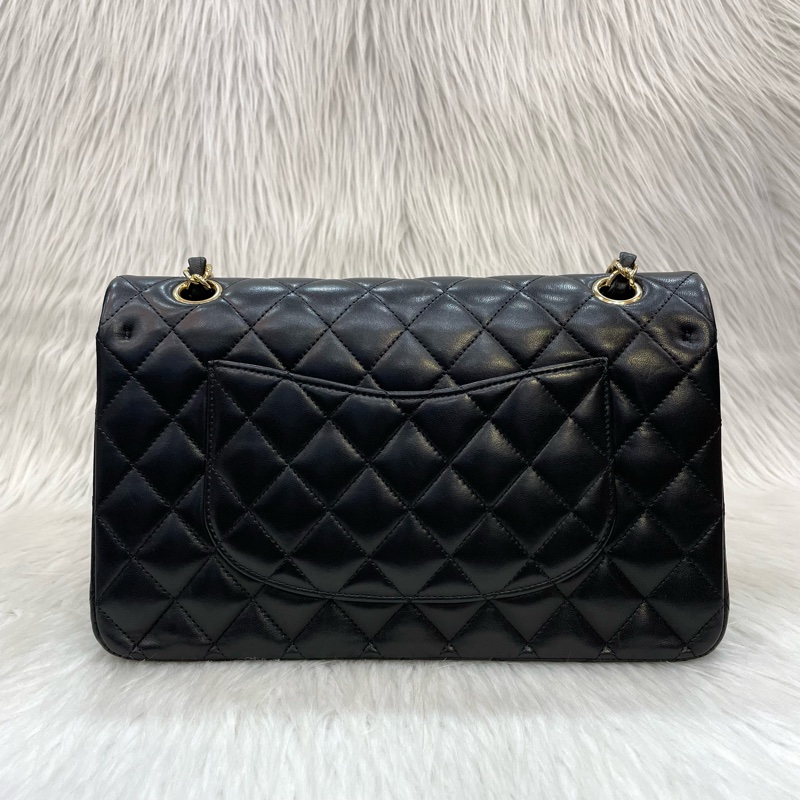 Chanel A01112黑羊皮金釦Coco 25口蓋包Classic Flap-2
