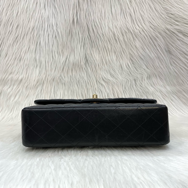 Chanel A01112黑羊皮金釦Coco 25口蓋包Classic Flap-4