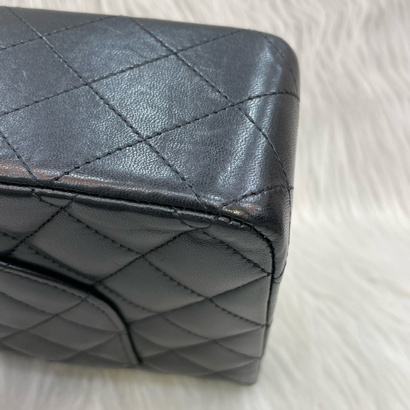 Chanel A01112黑羊皮金釦Coco 25口蓋包Classic Flap-7