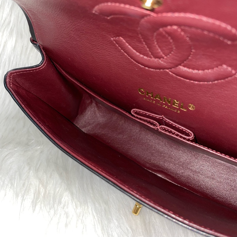 Chanel A01112黑羊皮金釦Coco 25口蓋包Classic Flap-20