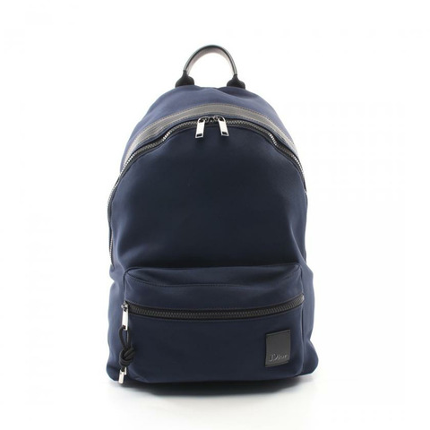 【日本直送】 中古Dior HOMME[AB]背包 背包/旅行背包 尼龍 皮革 海軍藍 黑色