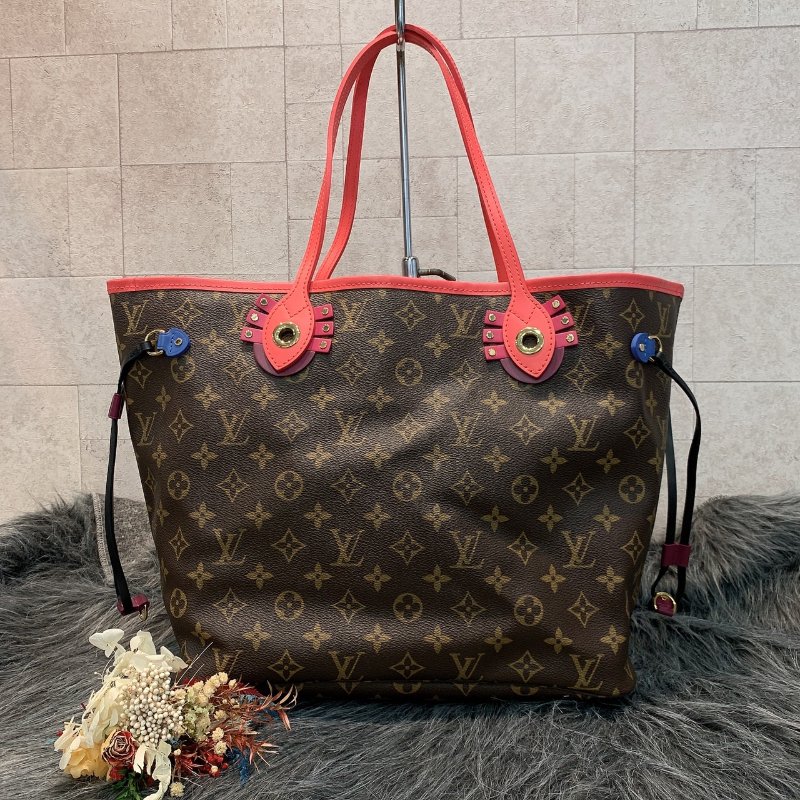 Louis Vuitton LV限量款 MONOGRAM TOTEM系NEVER FULL托特附小包/肩背包/托特包/購物包-1