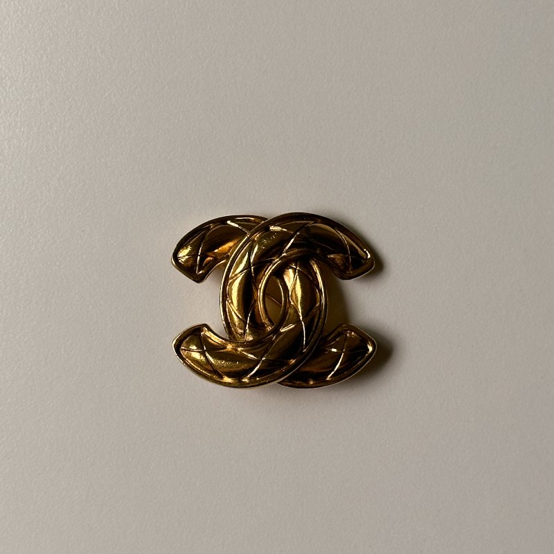 Chanel 小鳥胸針 老香飾品 菱格小鳥胸針 鍍24K金-1