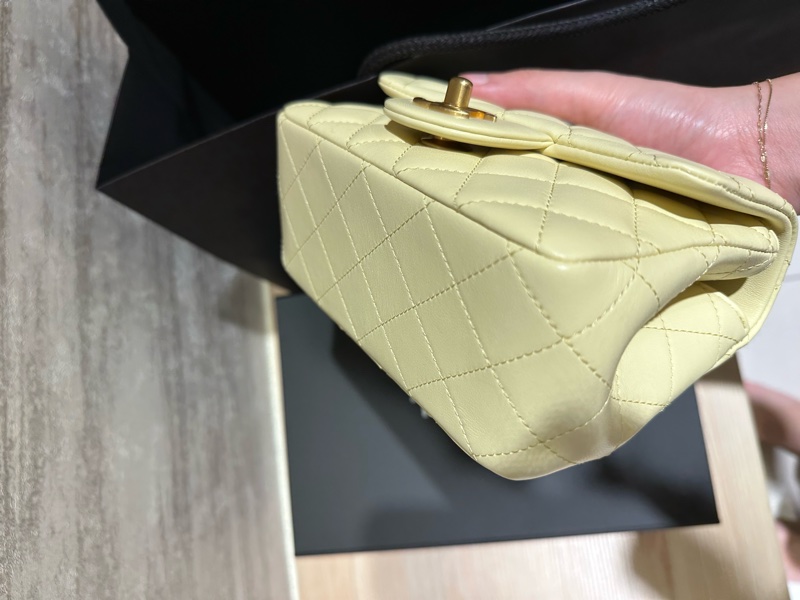 Chanel 23S山茶花方胖子 小雞黃色💛-2