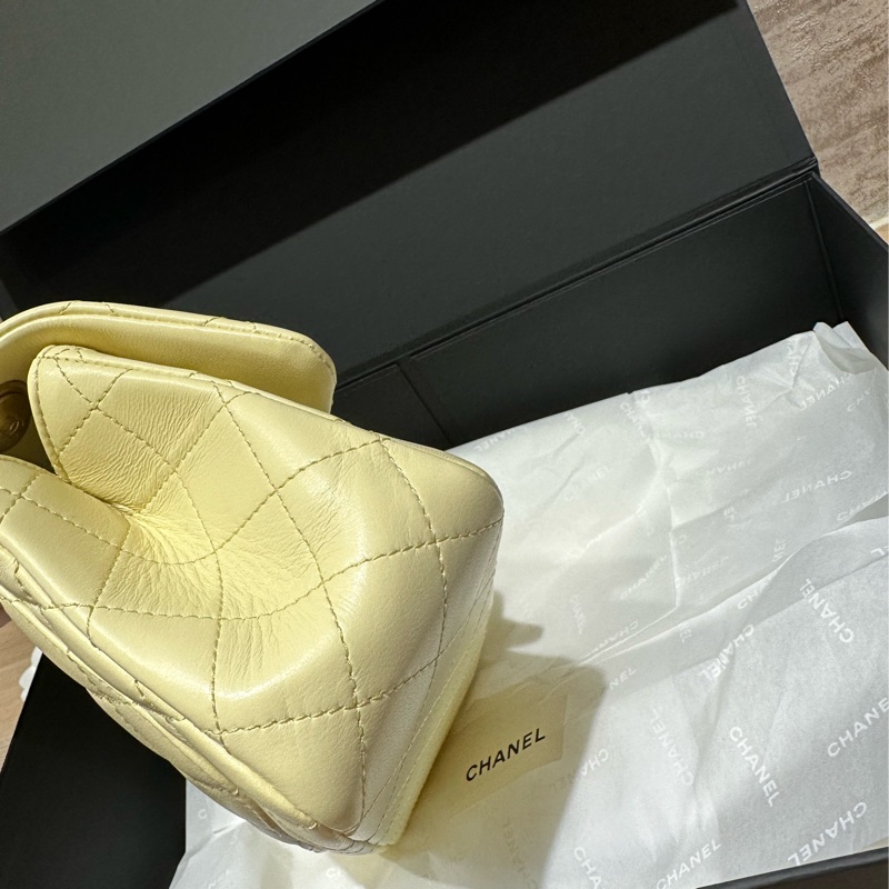 Chanel 23S山茶花方胖子 小雞黃色💛-7