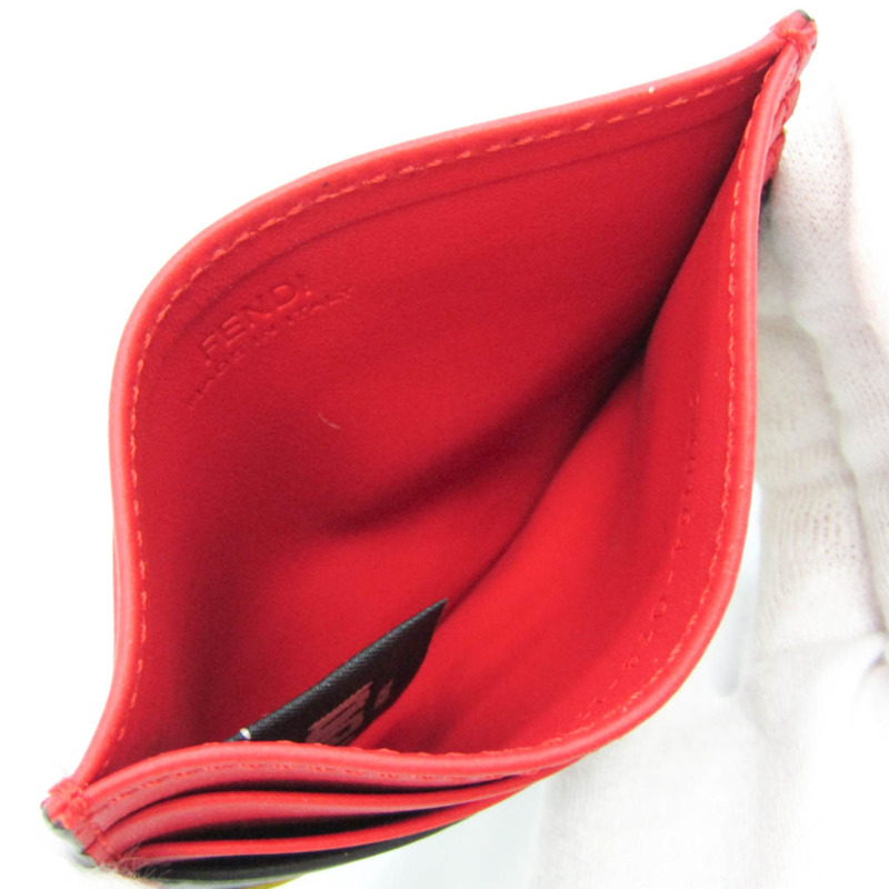 【日本直送】Fendi 商務卡包 Bag Bugs 7M0164 皮革卡包黑色、紅色、黃色-2