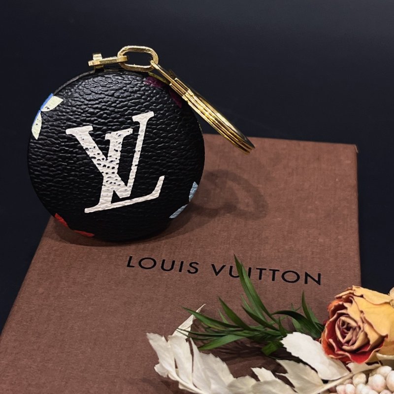 Louis Vuitton LV 黑彩 圓形 手電筒 鑰匙圈/吊飾/掛飾-0
