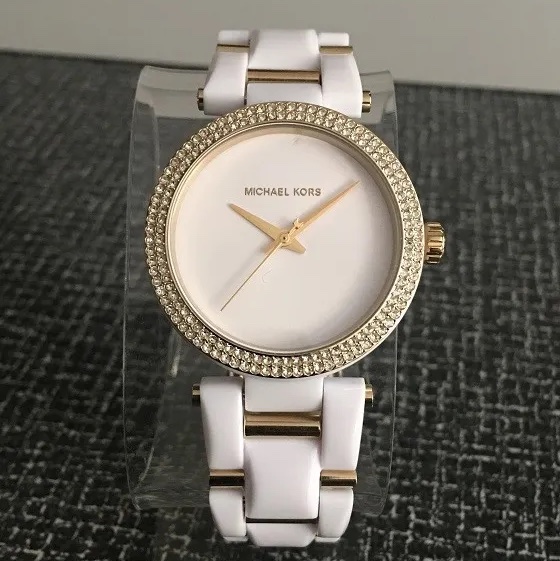 Michael Kors MK 白色水鑽 手錶-1
