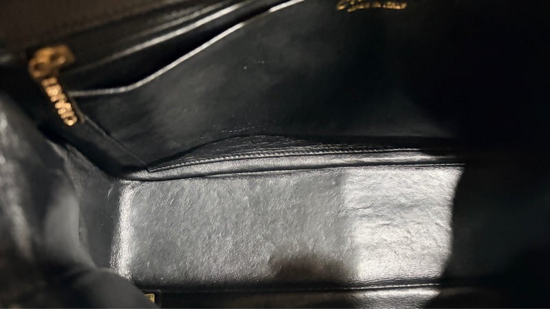 CHANEL 黑色荔枝CF30 經典大型口蓋包-11