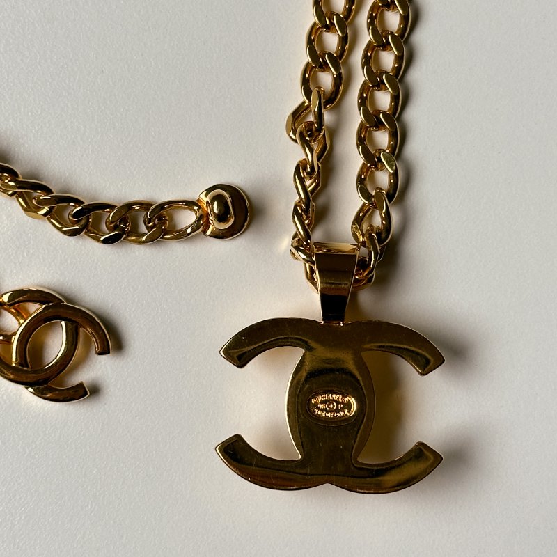 CHANEL 雙書包扣長項鍊 鎖頭書包扣 大明星同款 老香飾品 鍍24K金-6