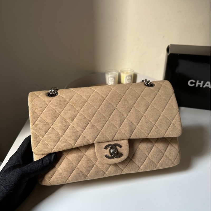 Chanel Vintage 布面CF25 奶茶色-2
