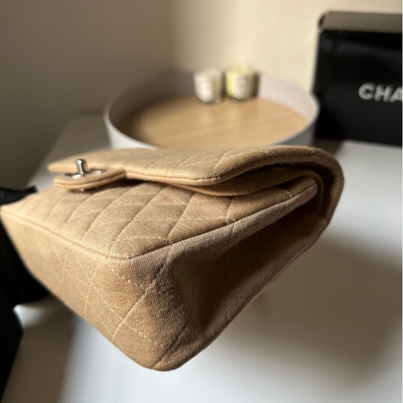 Chanel Vintage 布面CF25 奶茶色-3