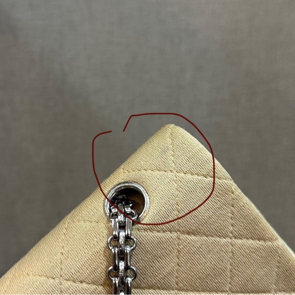 Chanel Vintage 布面CF25 奶茶色-8