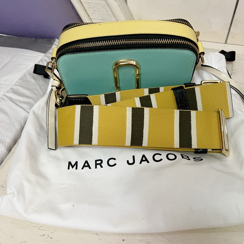 Marc jacobs相機包黃綠配色-2