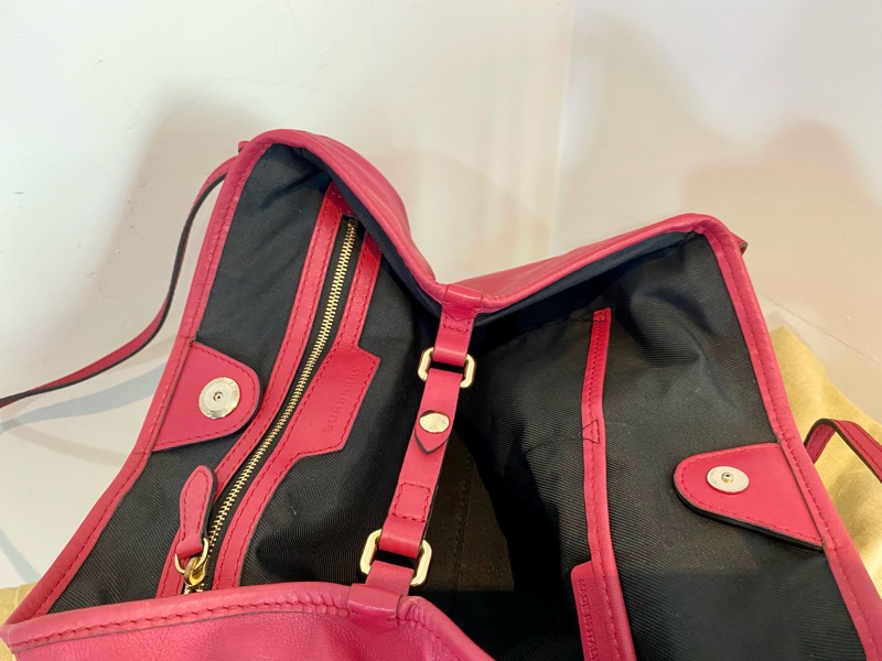 Burberry 經典格紋手包/托特包 桃紅-8