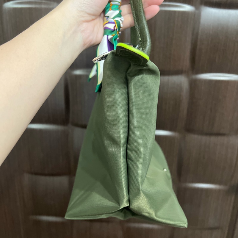 longchamp 森林綠手提包(小款）-1