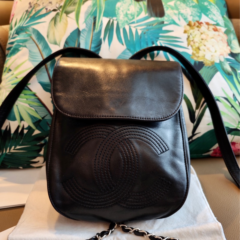 Chanel Vintage 古董小胖敦後背雙肩包-2