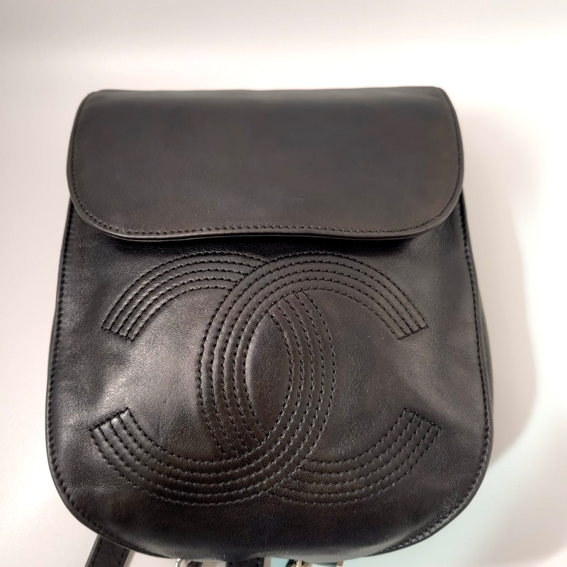 Chanel Vintage 古董小胖敦後背雙肩包-5