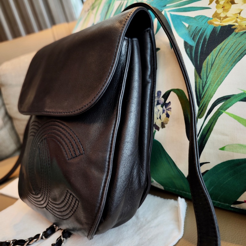 Chanel Vintage 古董小胖敦後背雙肩包-6